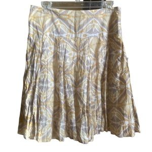 Sequins Enhanced Golden Yellow Grey And White Flowy INC Skirt Size 6